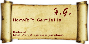 Horvát Gabriella névjegykártya